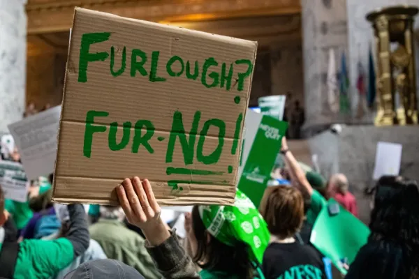 WFSE members fighting for no furloughs in the capitol
