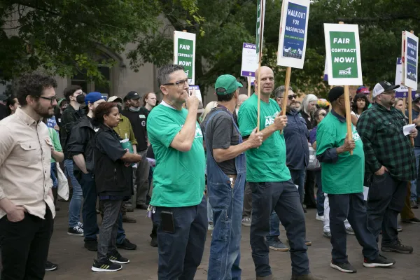 members at UW during our 2024 walkout 