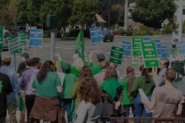 wfse members during walkout