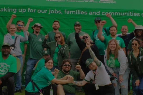 Join a member action team - group of 443 members at a rally