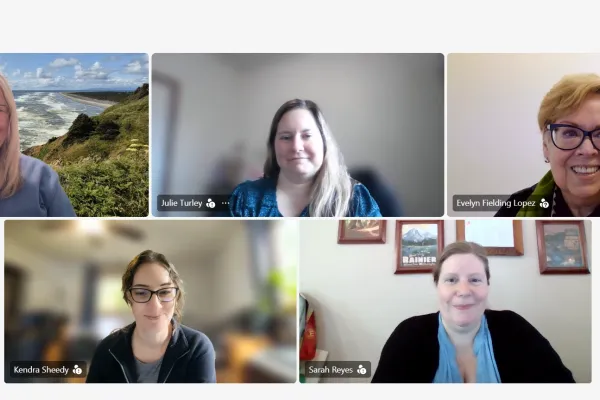 photo of bargaining team virtual meeting