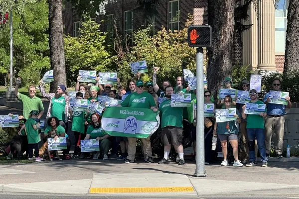 cwu members walking out
