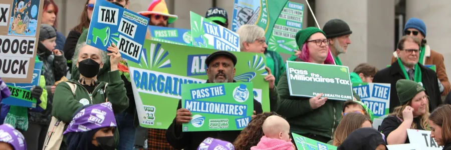 WFSE members at the Feb 10 rally for revenue at the capitol