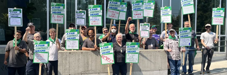 UW Plant Services workers prepare for a walkout
