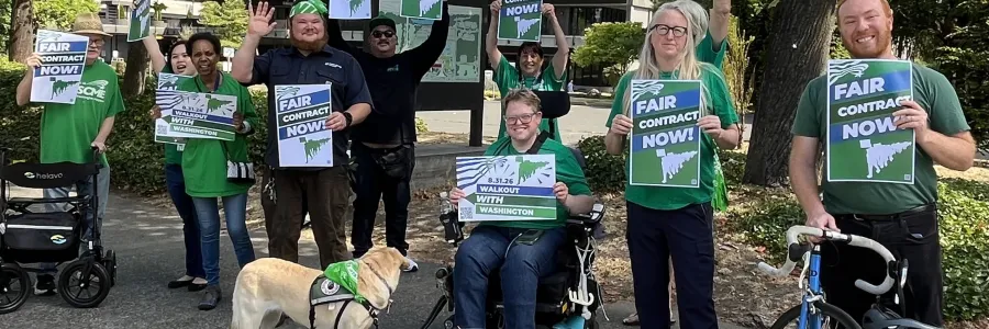 A group of WSFE members during the Walkout With Washington