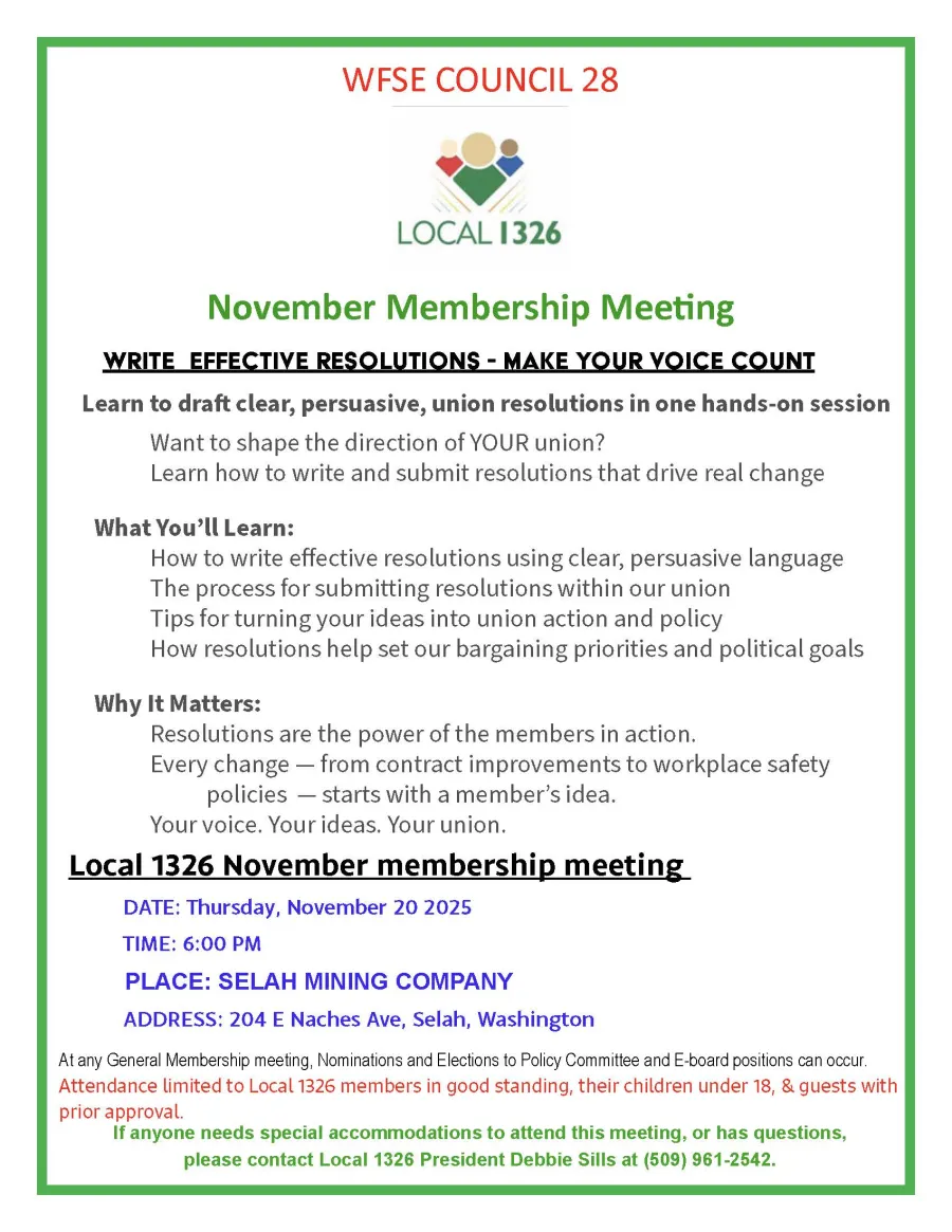 November Membership Meeting
