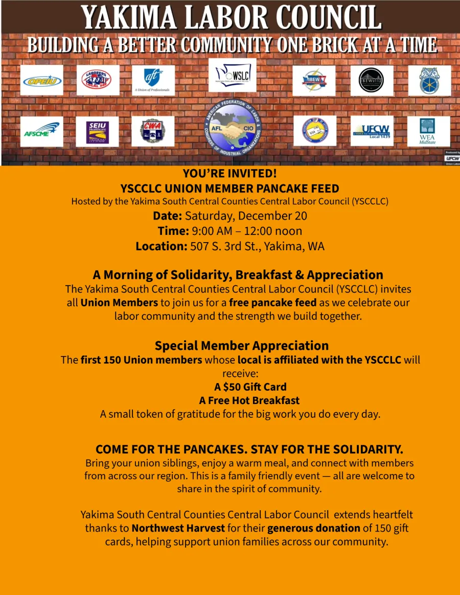 Yakima Labor Council Pancake Feed