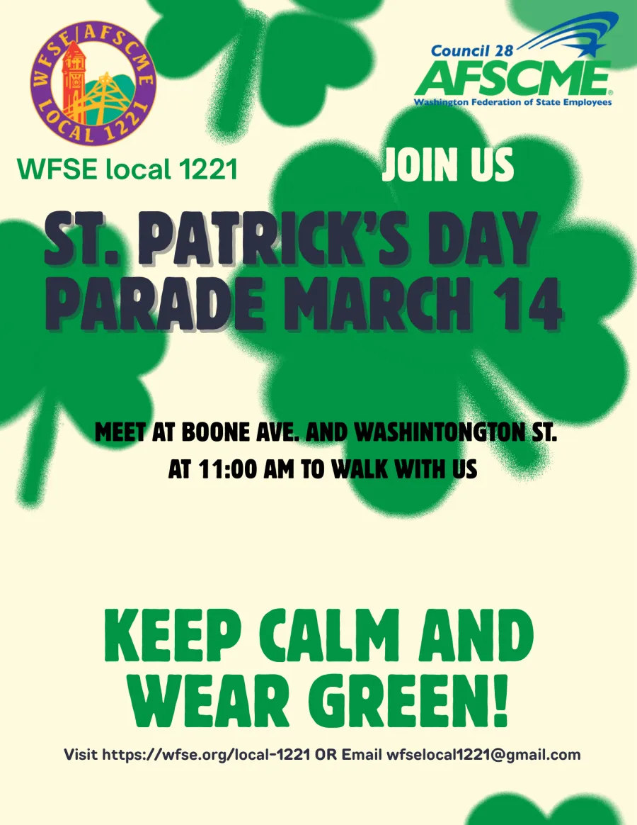 Keep Calm and Wear WFSE Green!