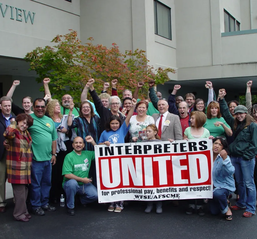 Interpreters United WFSE Local 1671 members at their founding 