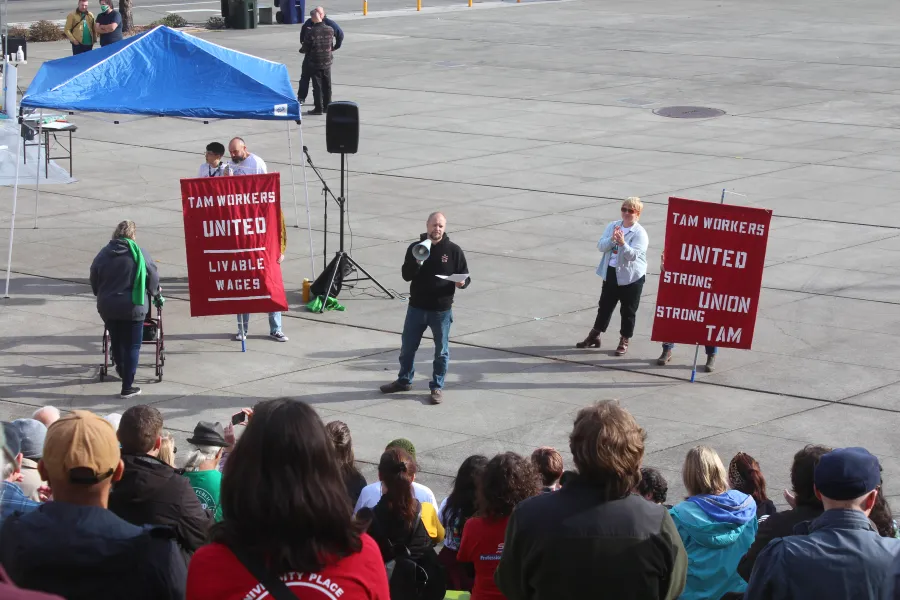 TAM workers united rally