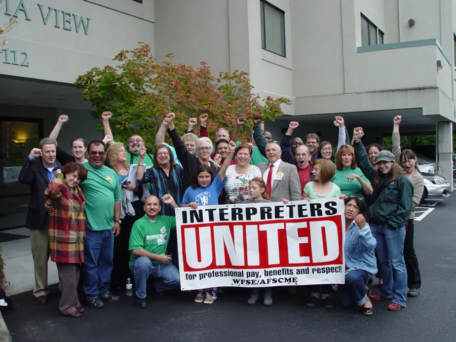 Interpreters United WFSE Local 1671 members at their founding 