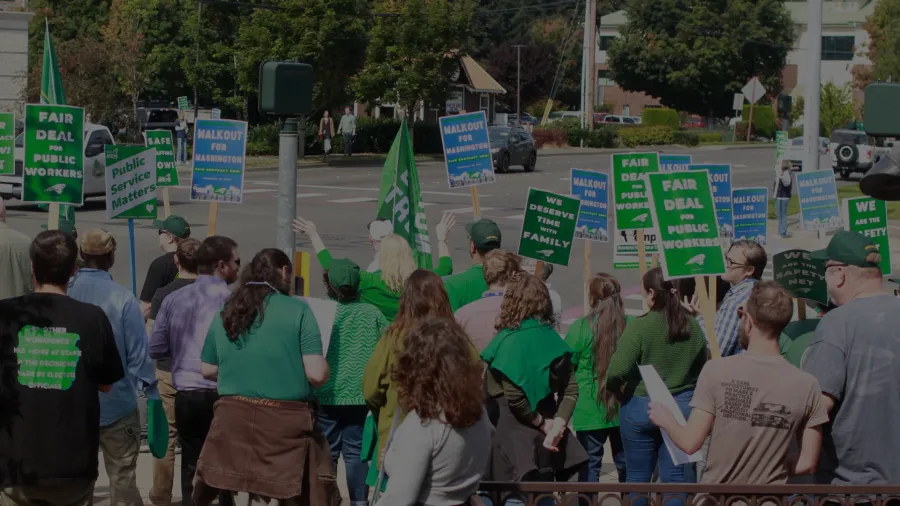 wfse members during walkout