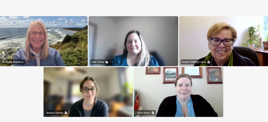 photo of bargaining team virtual meeting