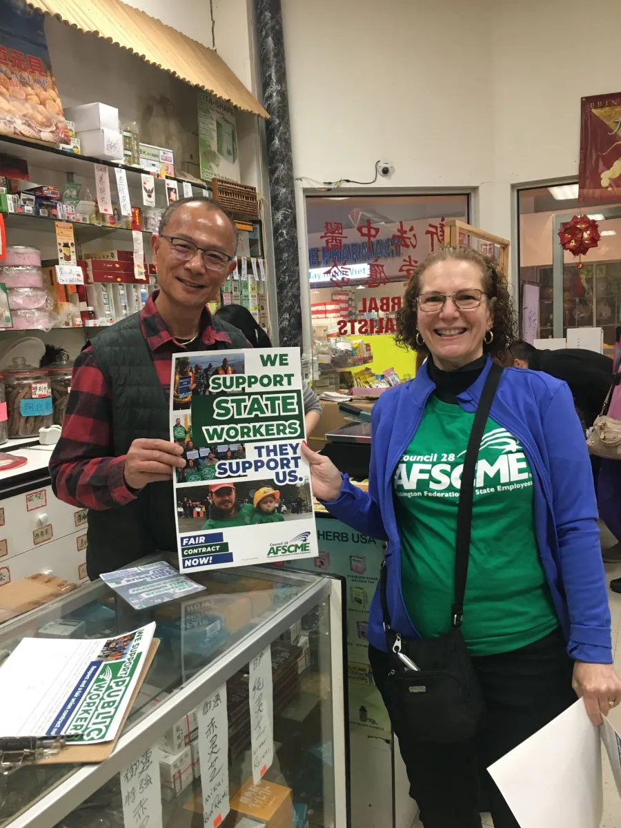 members connecting with the public