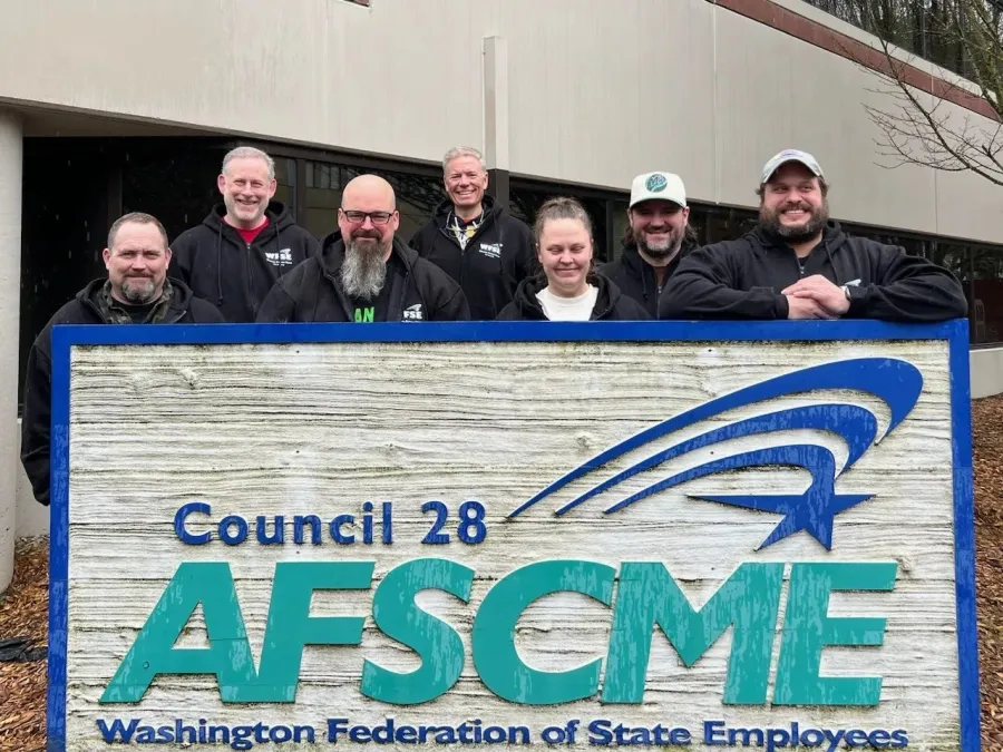 DOC bargaining team at WFSE HQ
