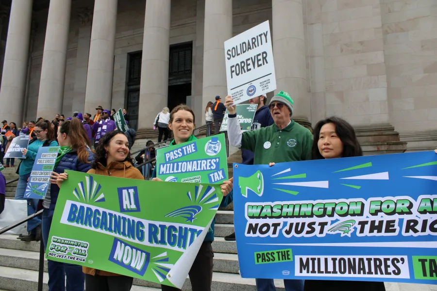 FEb rally for millionaires tax