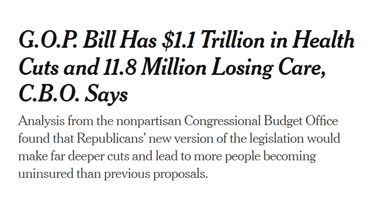 NY times headline