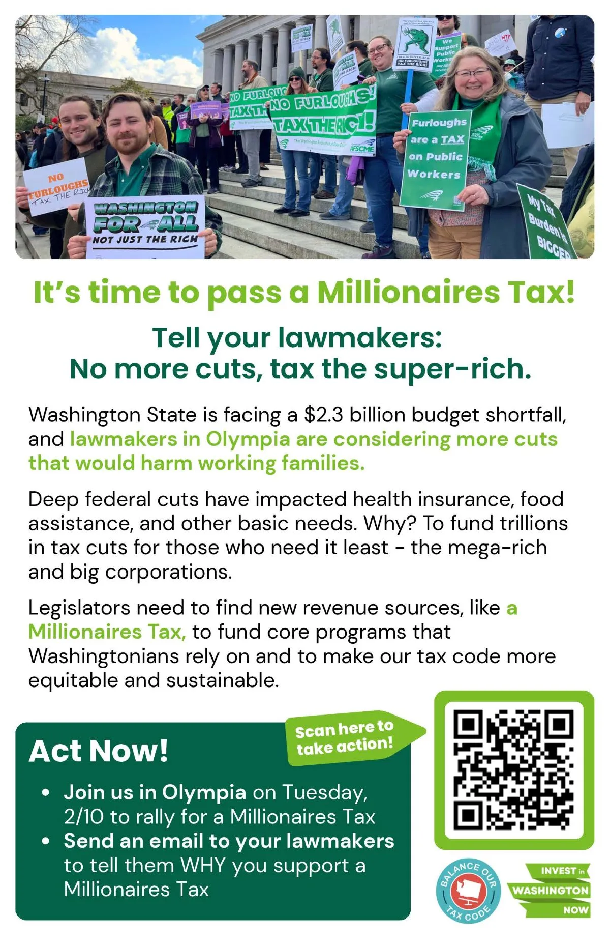 Millionaires tax flyer