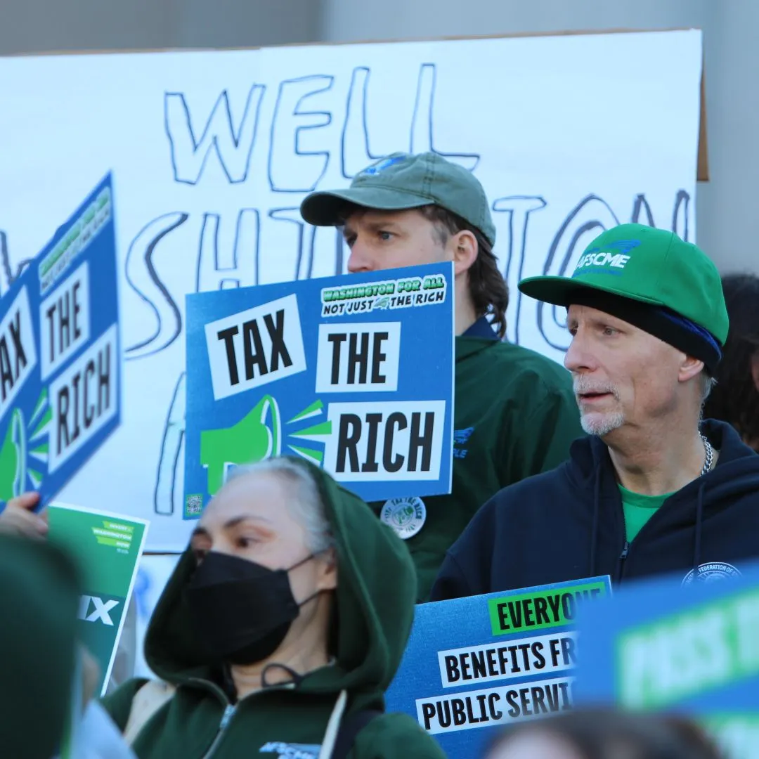 tax the rich rally