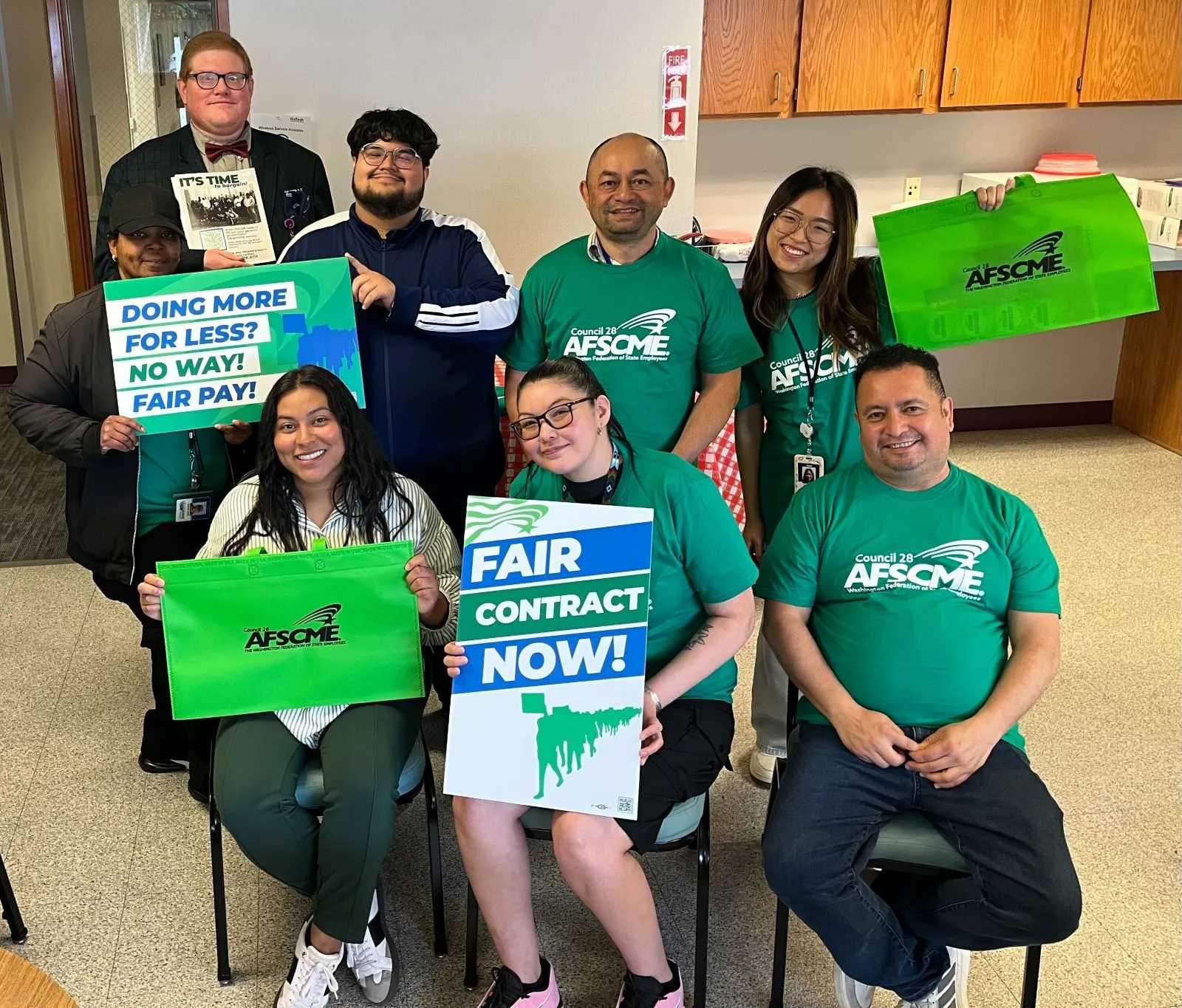 WFSE members at the Capitol Hill CSO office