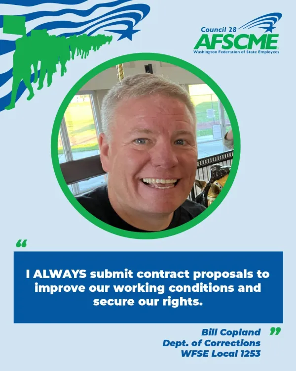 Quote and picture of bill copland about why submitting contract proposals matters.