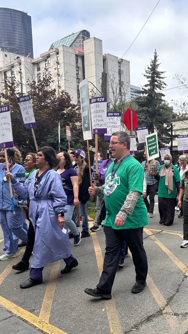 UW harborview members marching