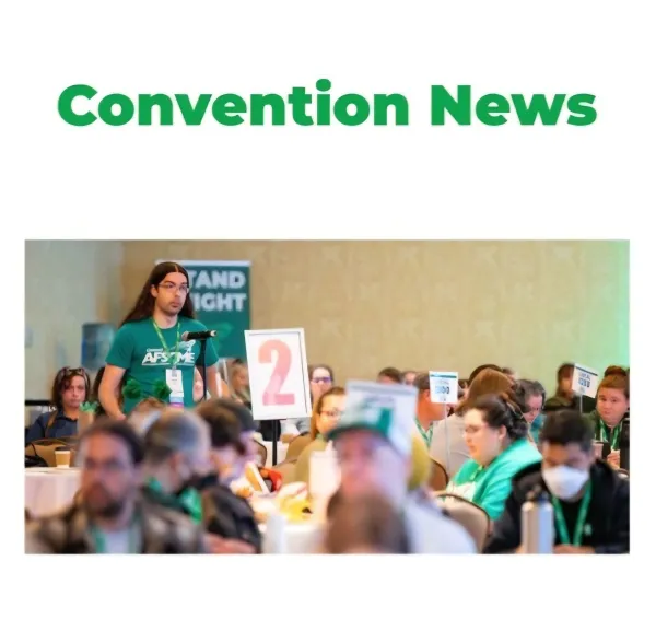 Cory Miller at the mic at convention