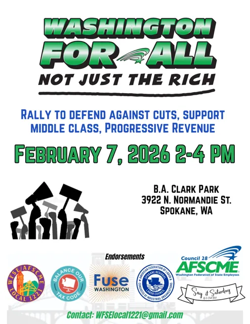 February 7, 2026 2-4pm. B.A. Clark Park at 3922 N. Normandie St, Spokane WA