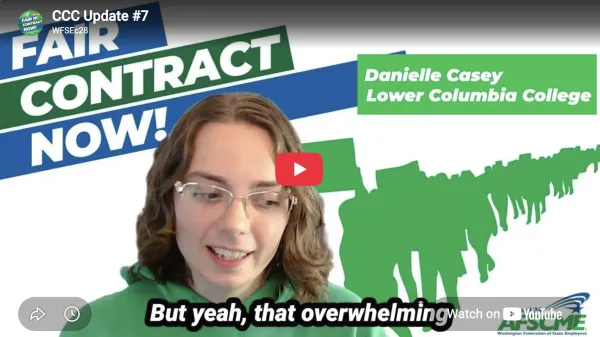 Screen grab of Danielle Casey's video update