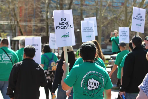 WFSE workers at SCD call for removing their Chancellor.