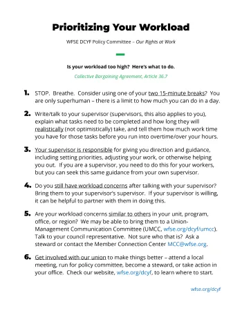 Prioritizing Your Workload flyer, basic theme