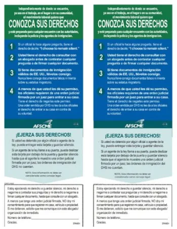 kniow your rights flyers