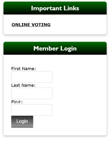 Member Login Voting Info