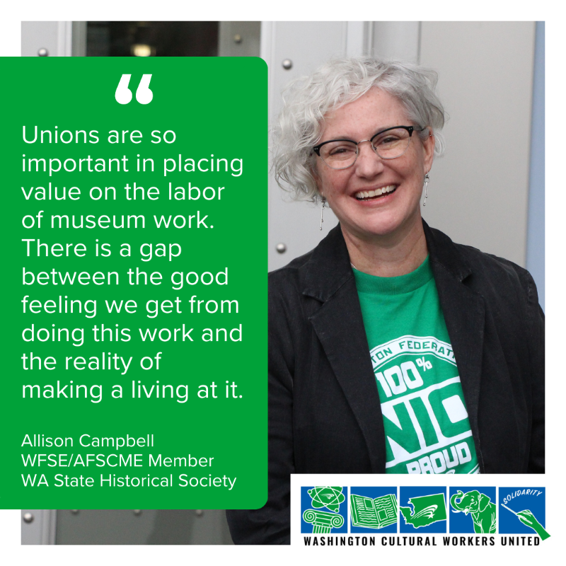 Cultural Workers United Washington / AFSCME member Allison Campbell