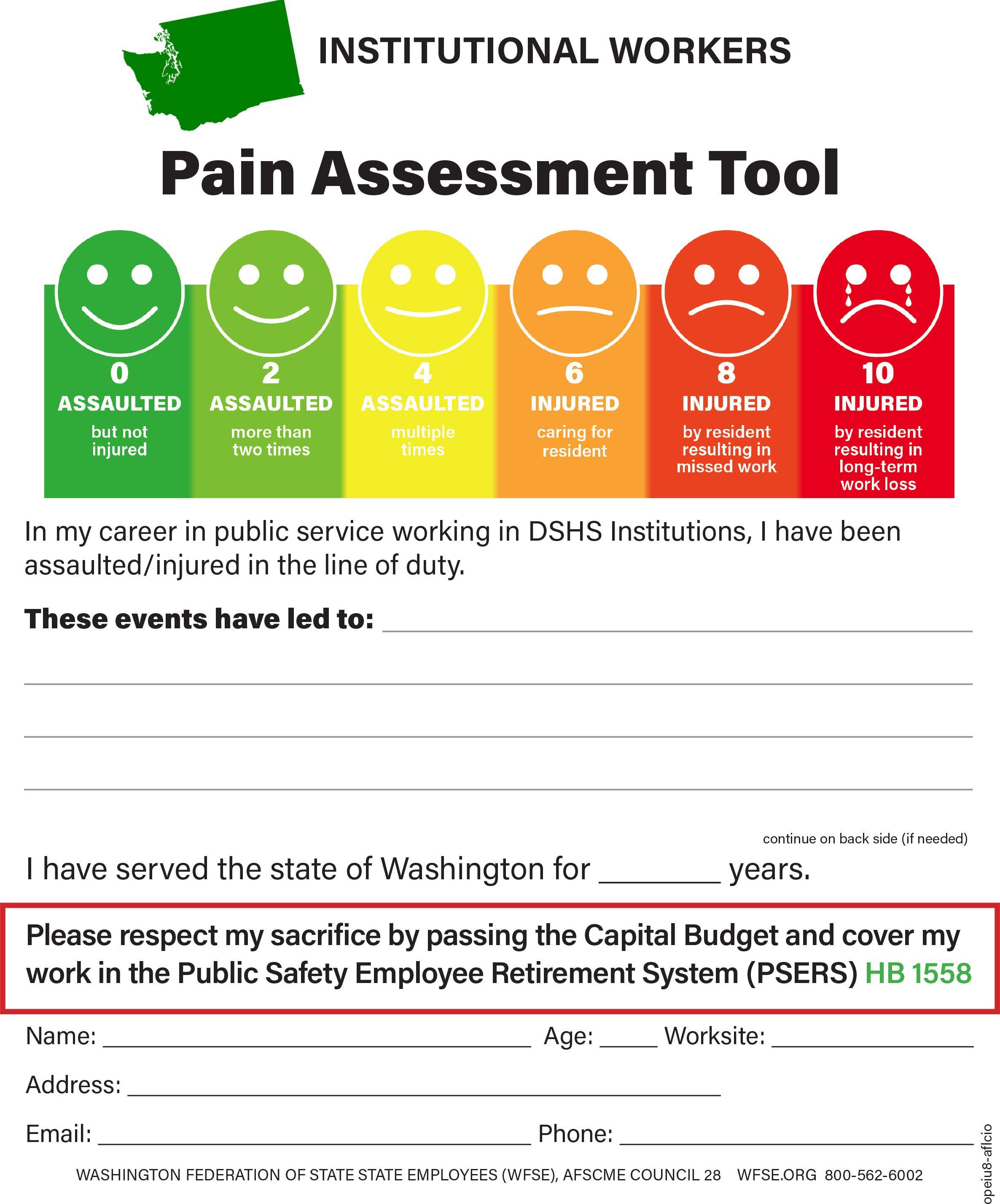 contract afscme 5 council pdf Council  Pain  28 (WFSE) AFSCME Assessment